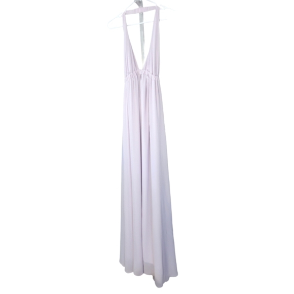 Show Me Your MuMu Luna Halter Maxi Dress Lavender Small Chiffon Flowy Boho - Picture 5 of 12
